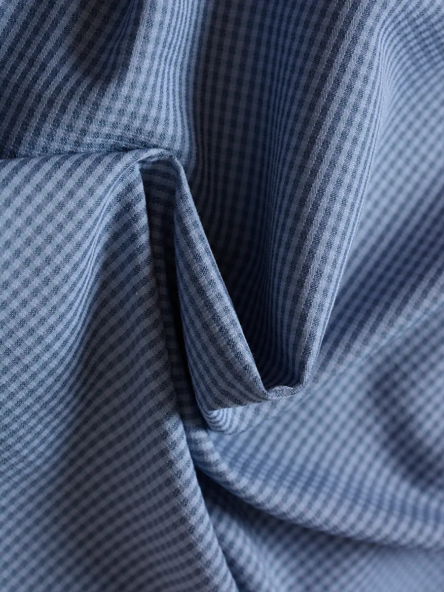 Blue Plaid Strappy Dress