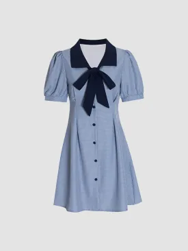 Blue Plaid Strappy Dress