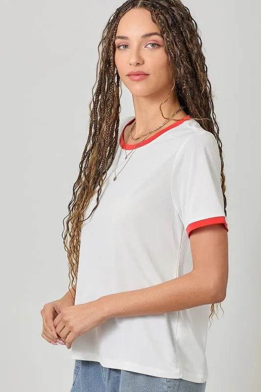 Cherry Pop Ringer Tee