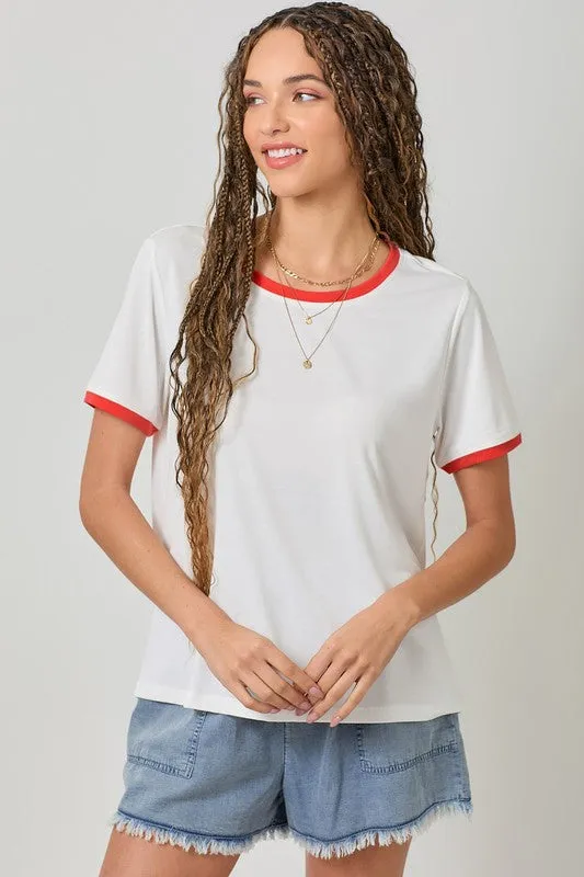 Cherry Pop Ringer Tee