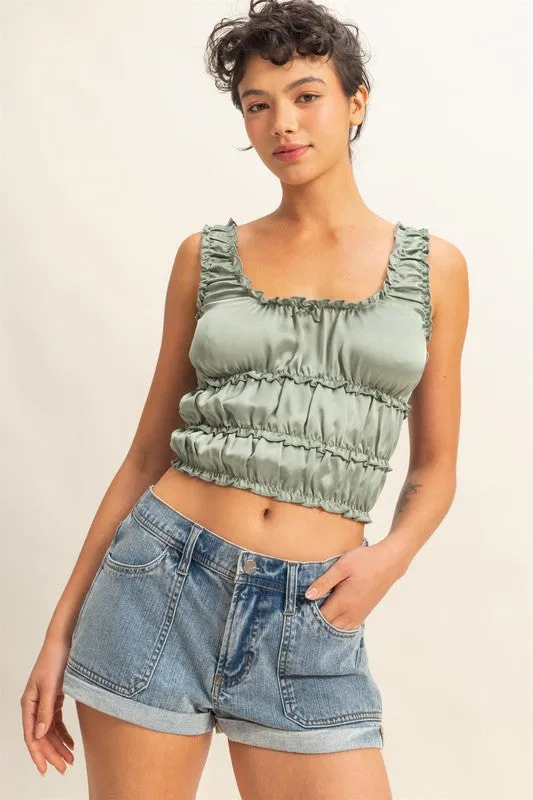 City Nights Satin Tank