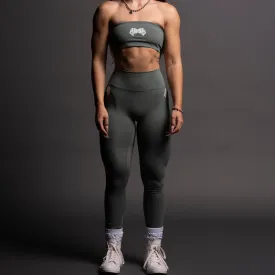 Dual Wolf "Beau" Leggings in Hunter Green