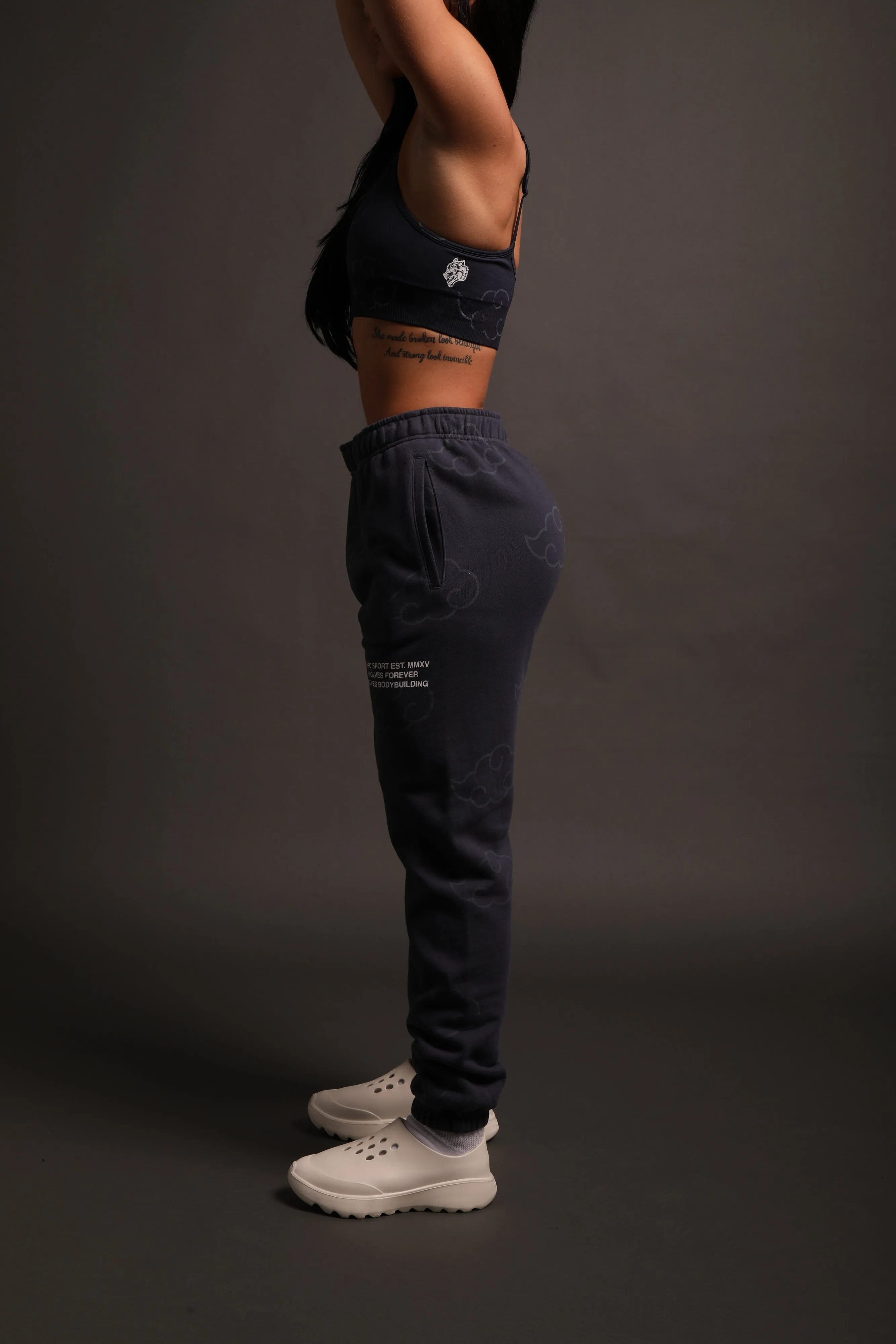 Float On She Post Lounge Sweats in Storm Blue