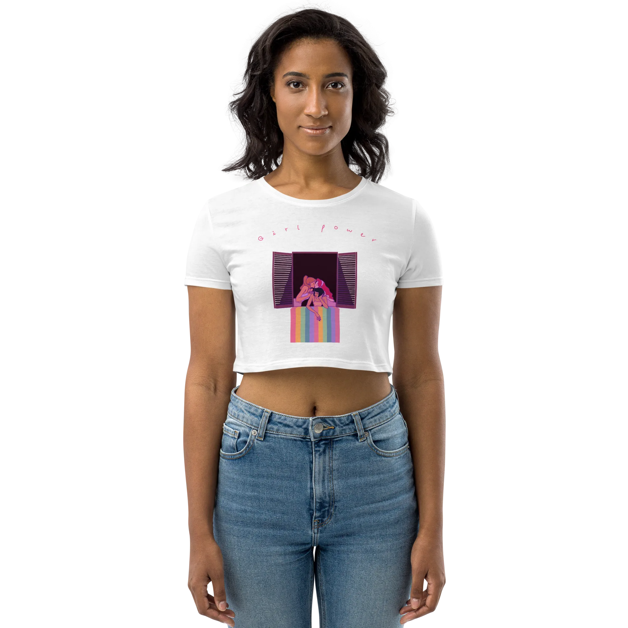 Girl power by Jiangbrulant - Organic Crop Top