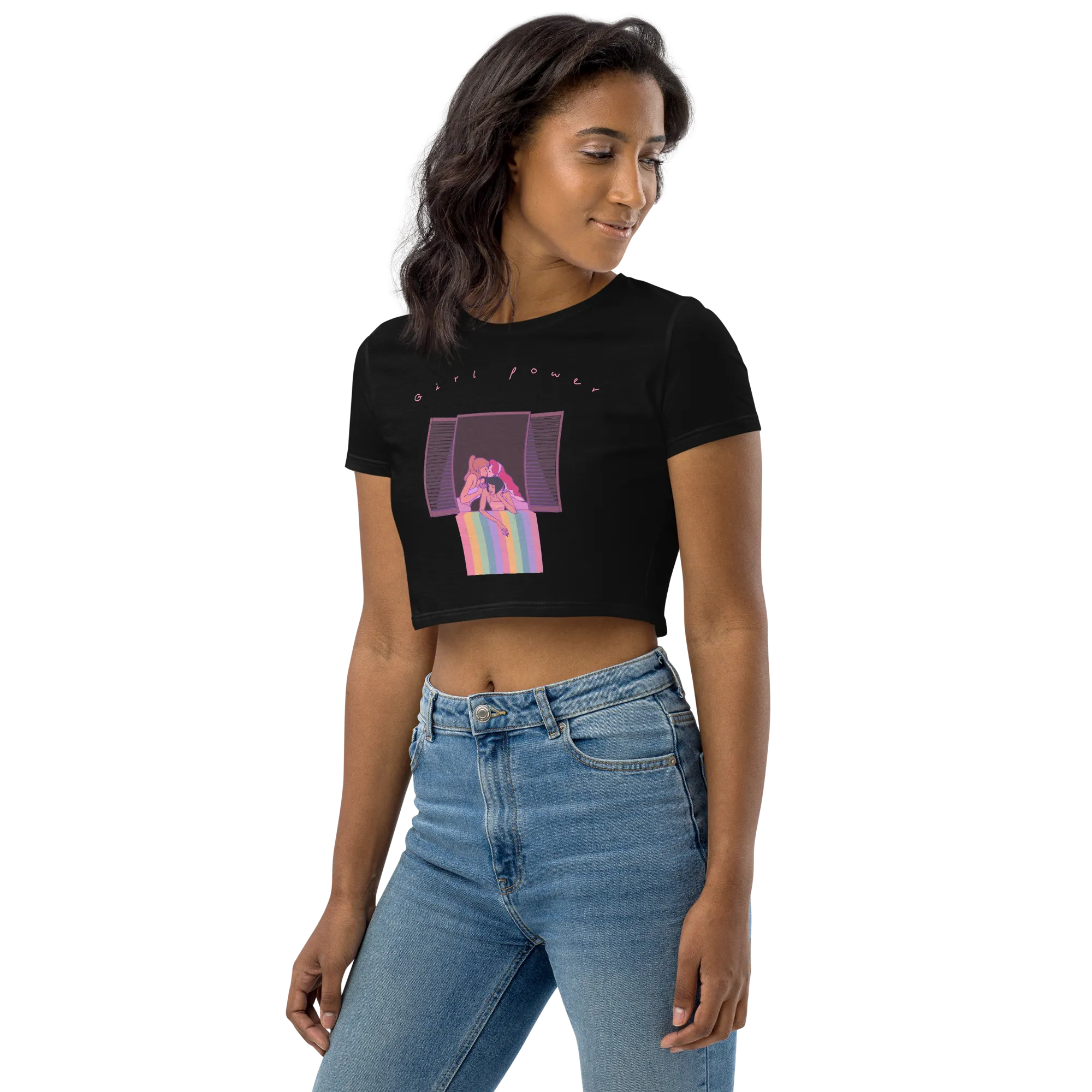 Girl power by Jiangbrulant - Organic Crop Top