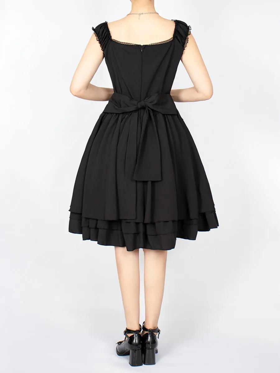Goth Sleeveless Lace Dress