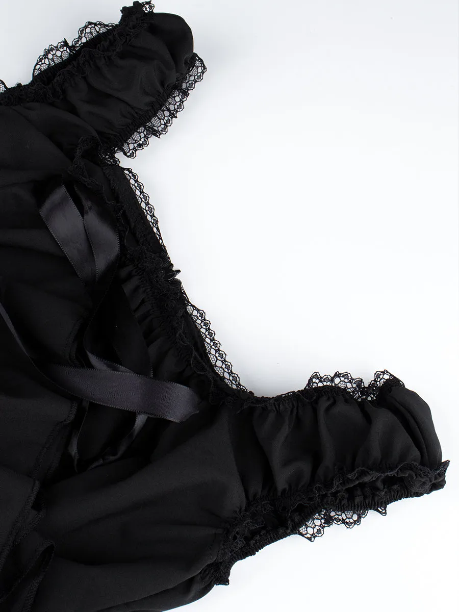 Goth Sleeveless Lace Dress