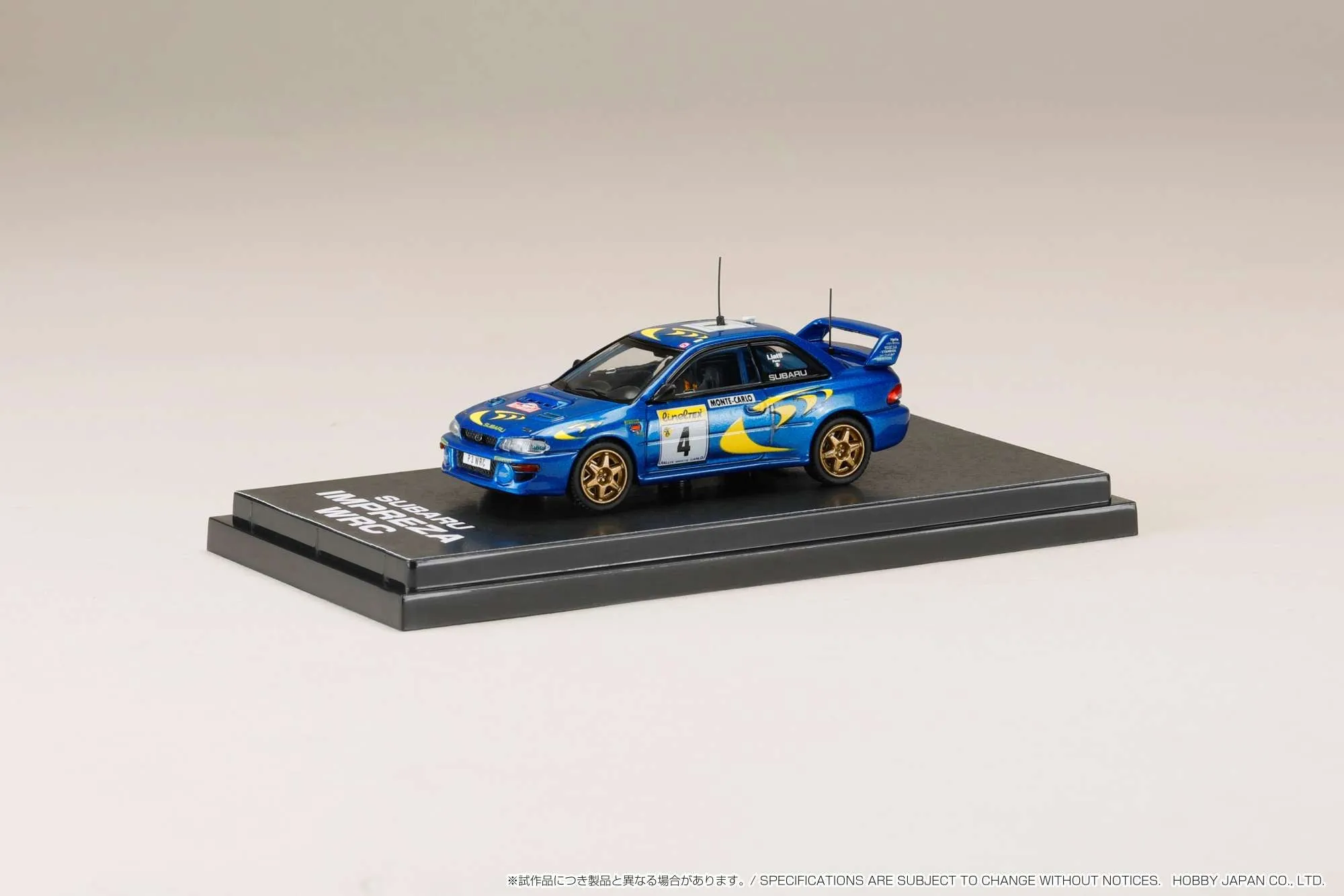 Hobby Japan x IG 1/64 Subaru Impreza 1997 #4 (Monte Carlo) Winner
