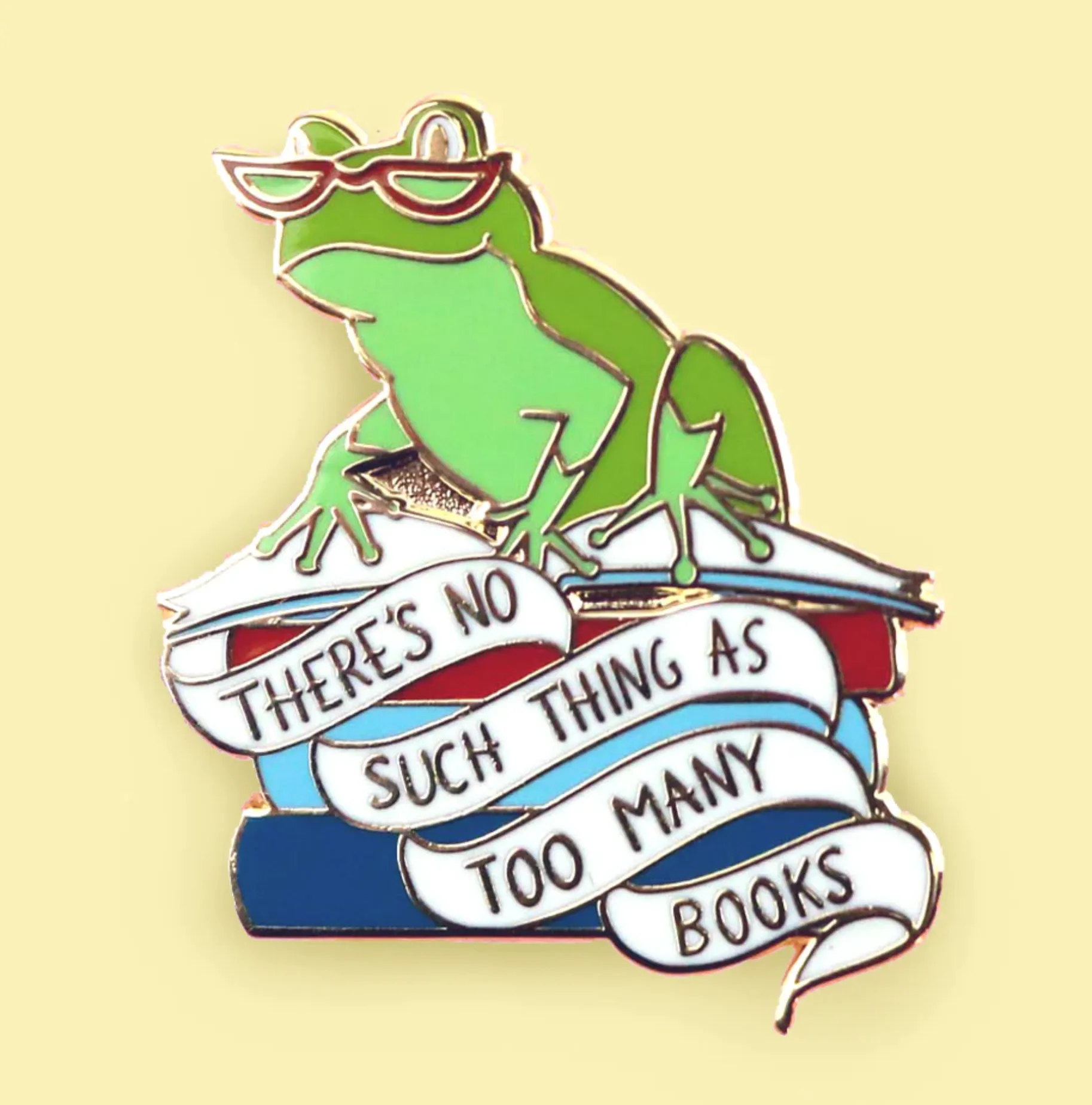 Jubly Umph Lapel Pin • There's No Such Thing As Too Many Books