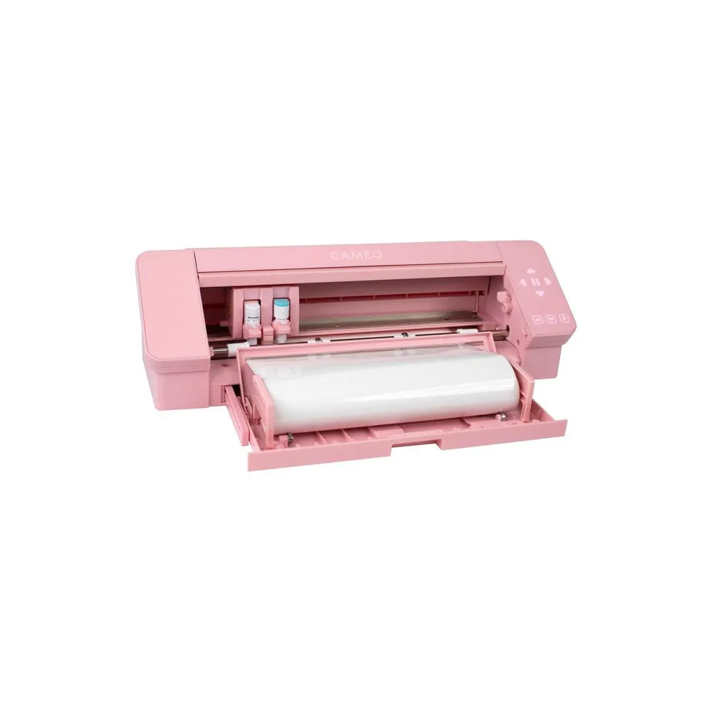 Silhouette Blush Pink Cameo 4 W/ Updated Autoblade, 3X Speed, Roll Feeder