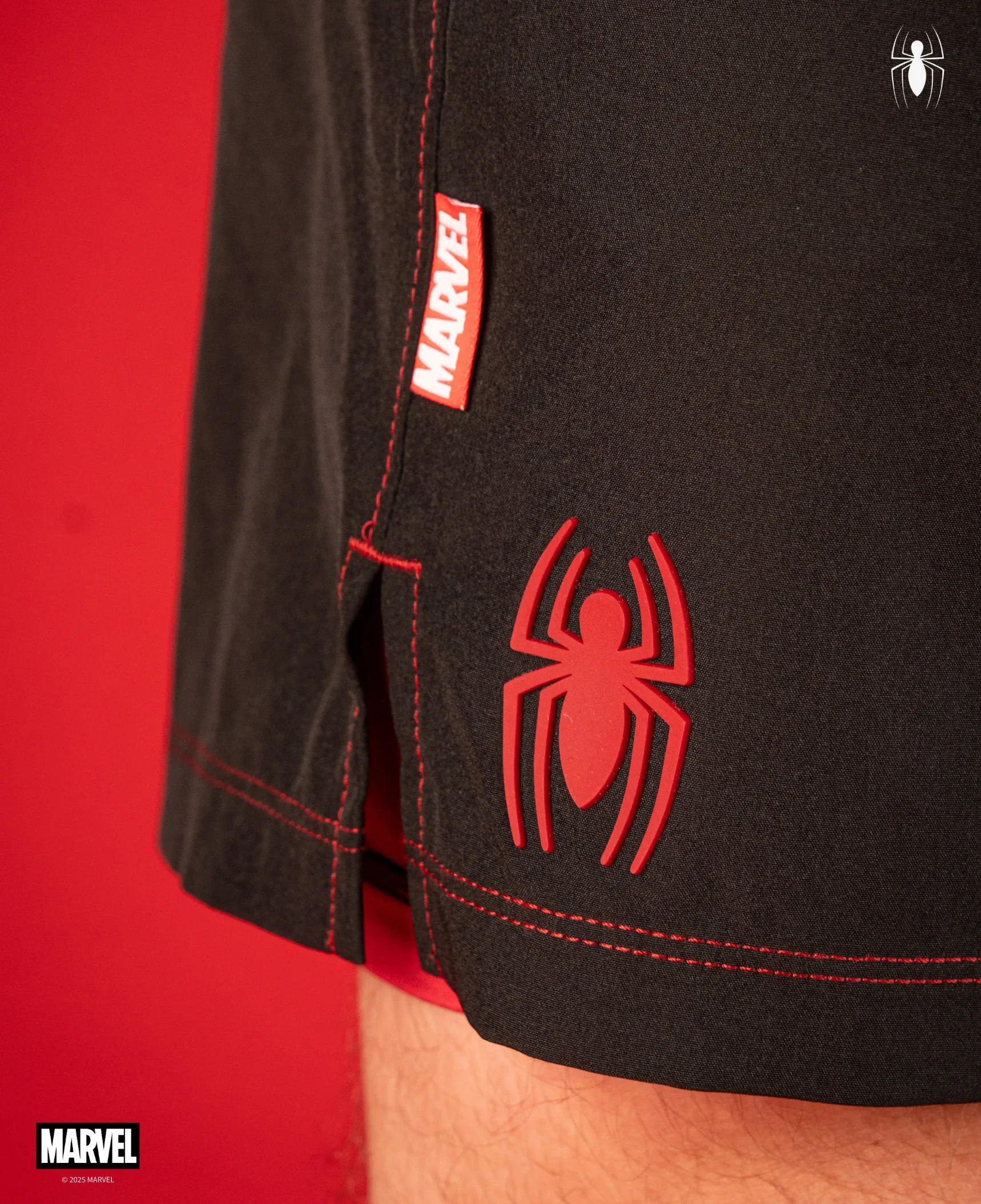 SPIDER-MAN Performance Lined Shorts 7" - Venom Black