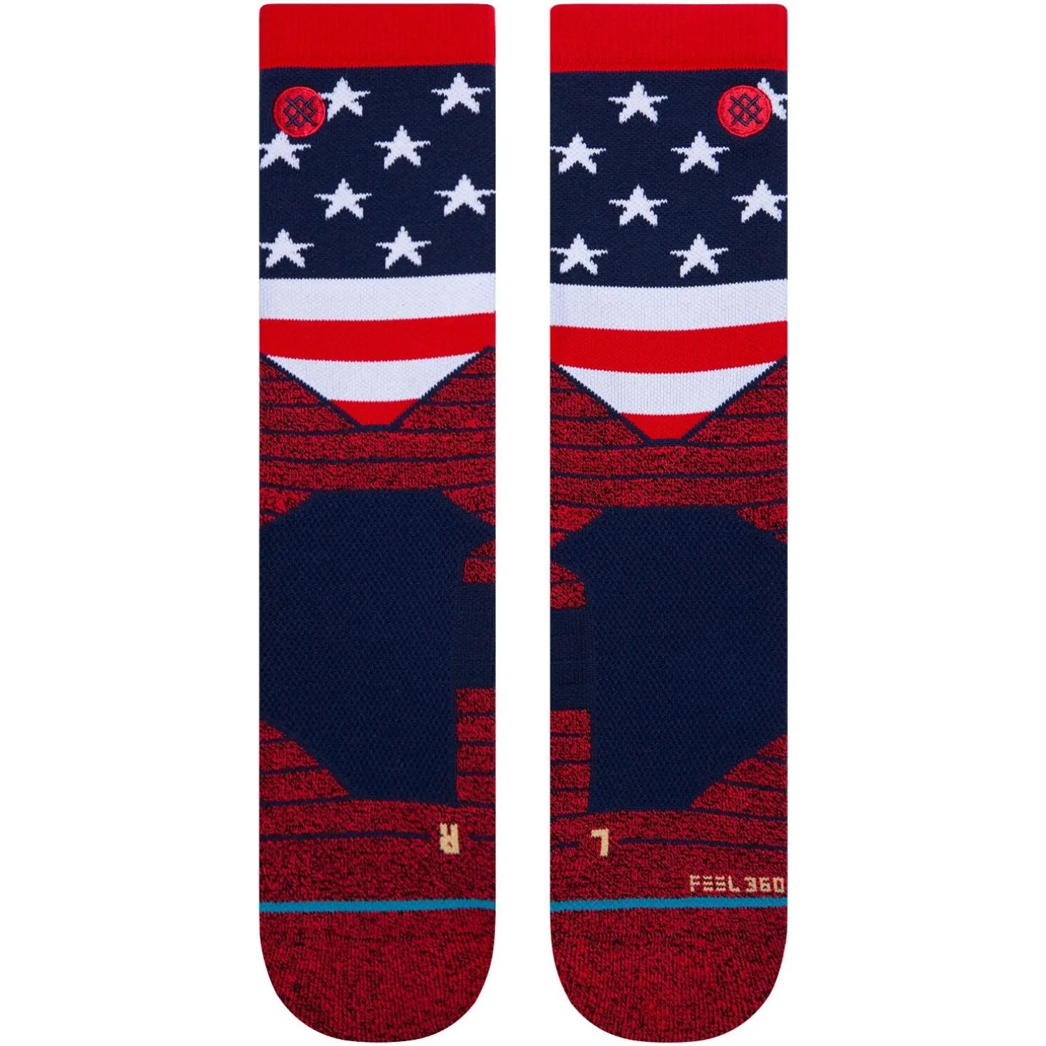Stance American Crew Performance Socks - Red