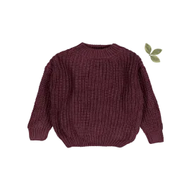 The Chunky Knit Sweater - Mulberry
