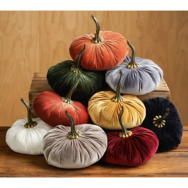 Young's Inc Velvet Covered Fall Pumpkins - Large
